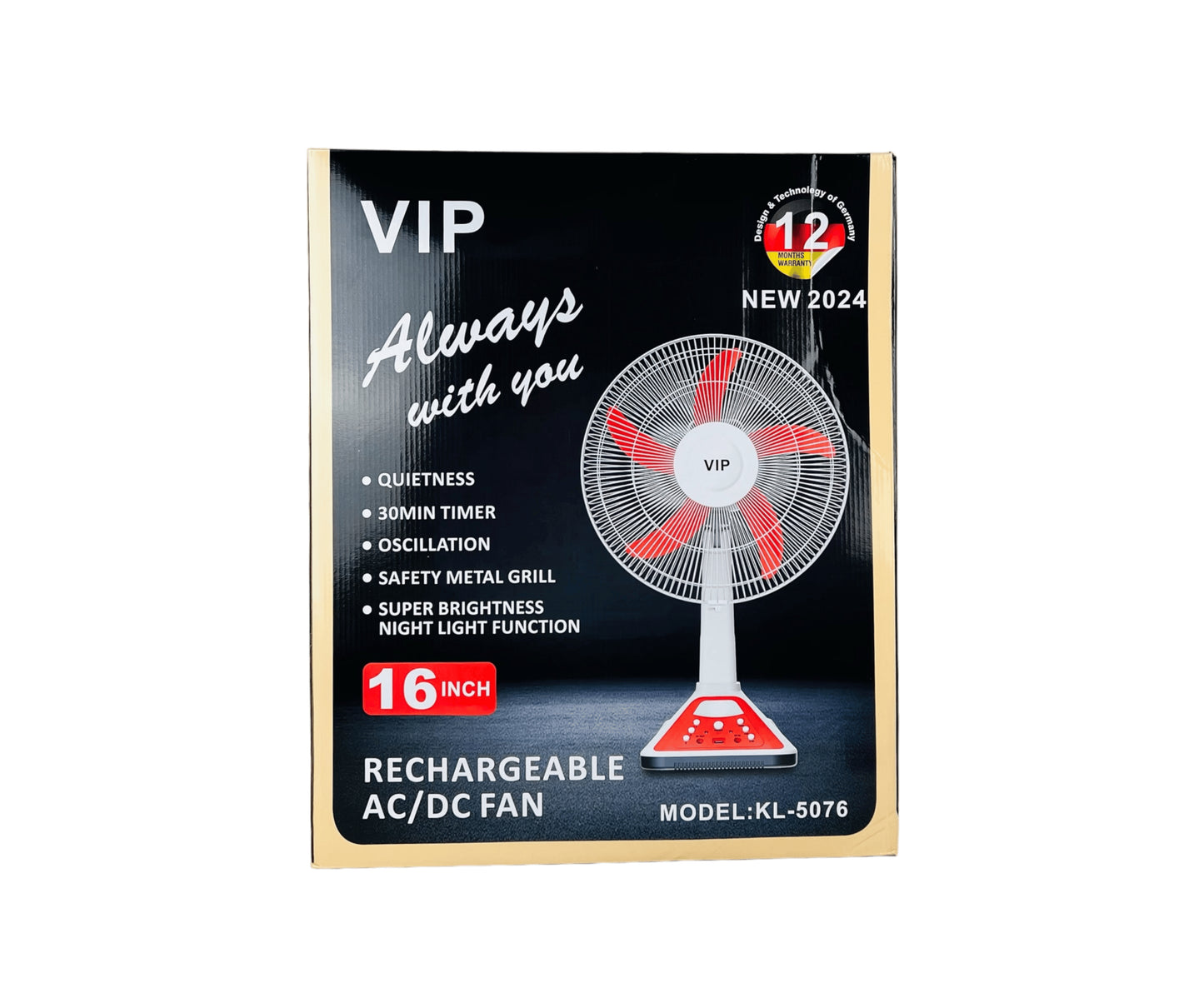 مروحة شحن منضدية 16 انش VIP